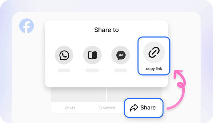 Facebook: Videolink kopieren und einfügen
